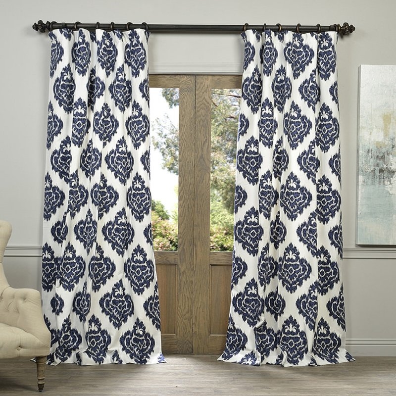 Atkins Ikat Room Darkening Tab Top Single Curtain Panel - Image 1