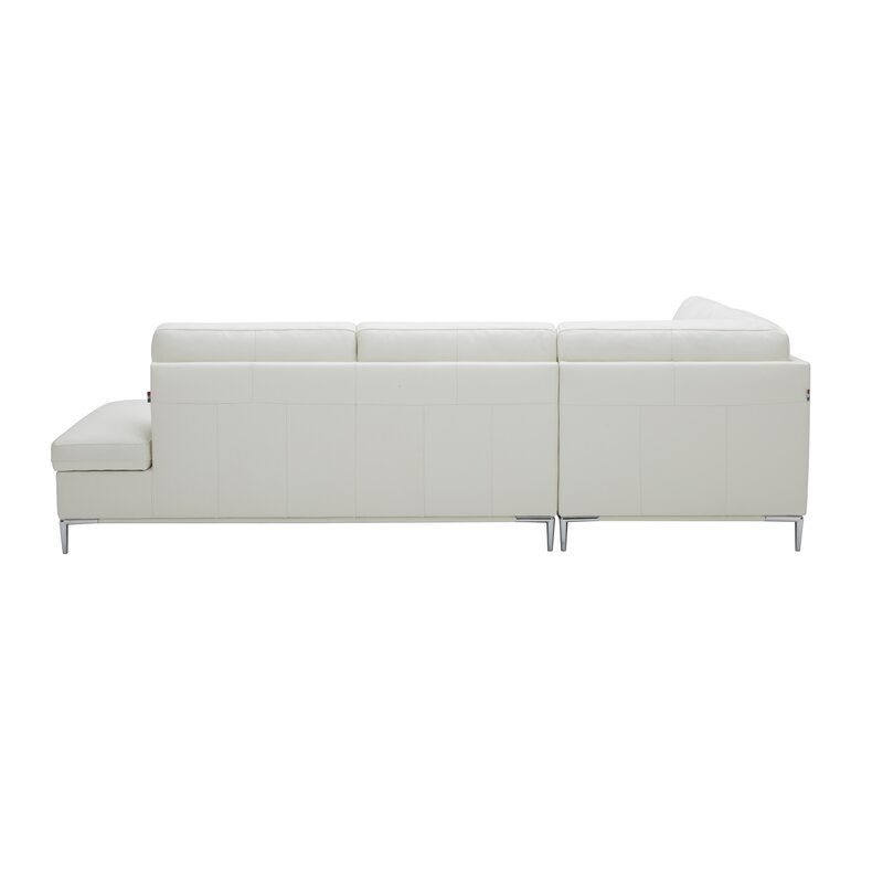 Mercier Leather Sectional- White - Left Hand Facing - Image 1