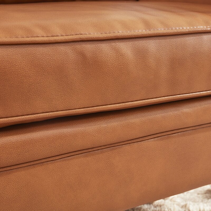 Asheville 80.5'' Vegan Leather Square Arm Sofa - Image 2