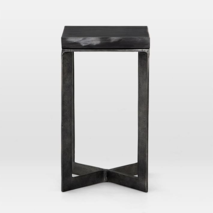 Prism End Table, Ebony Marble - Image 0