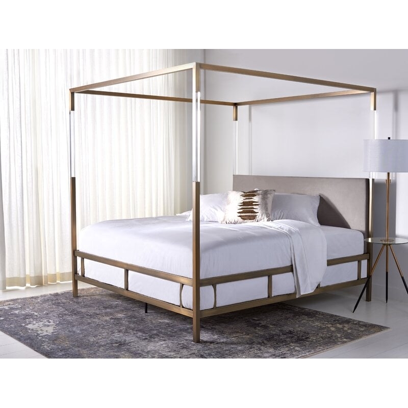 Bowdoin Upholstered Low Profile Canopy Bed - Image 0