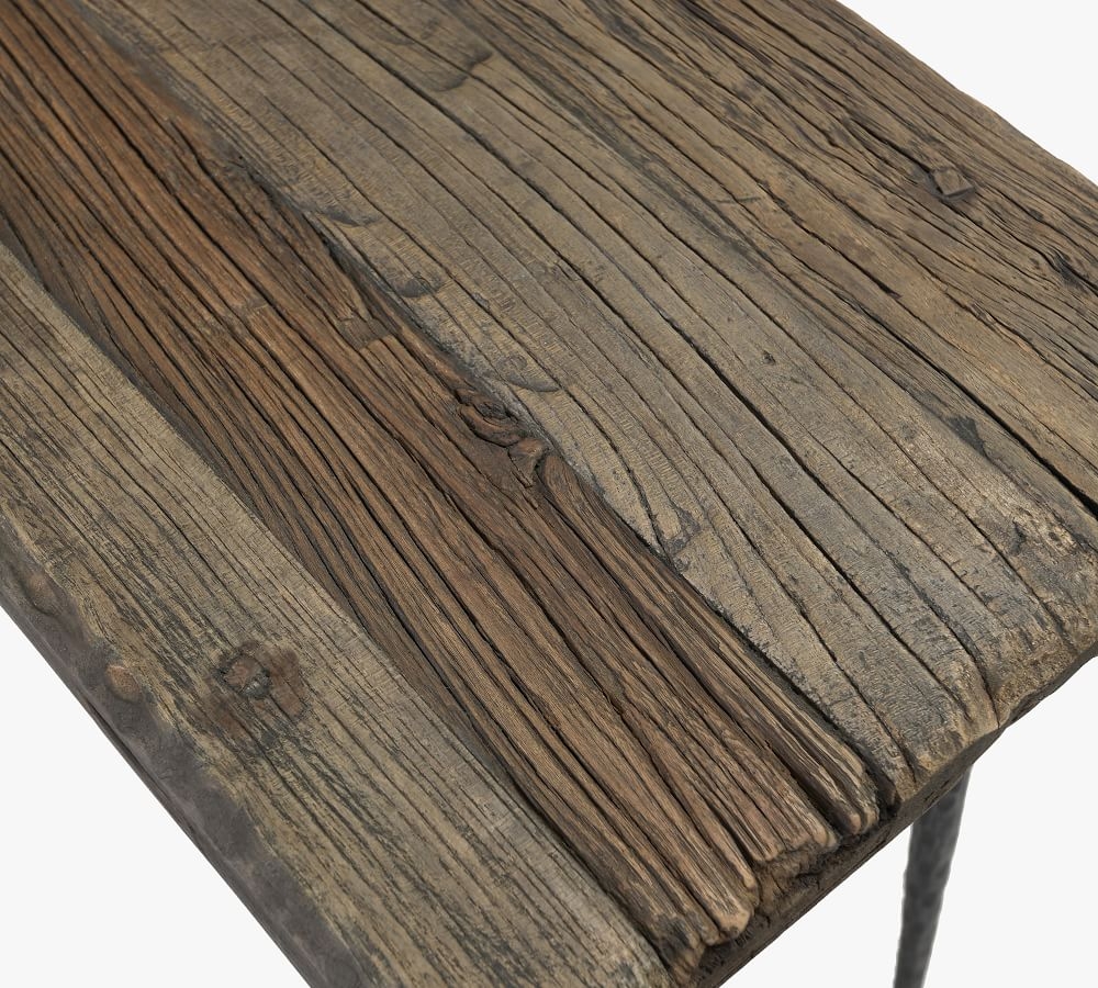 Winston Rectangular Reclaimed Wood End Table, Natural - Image 1