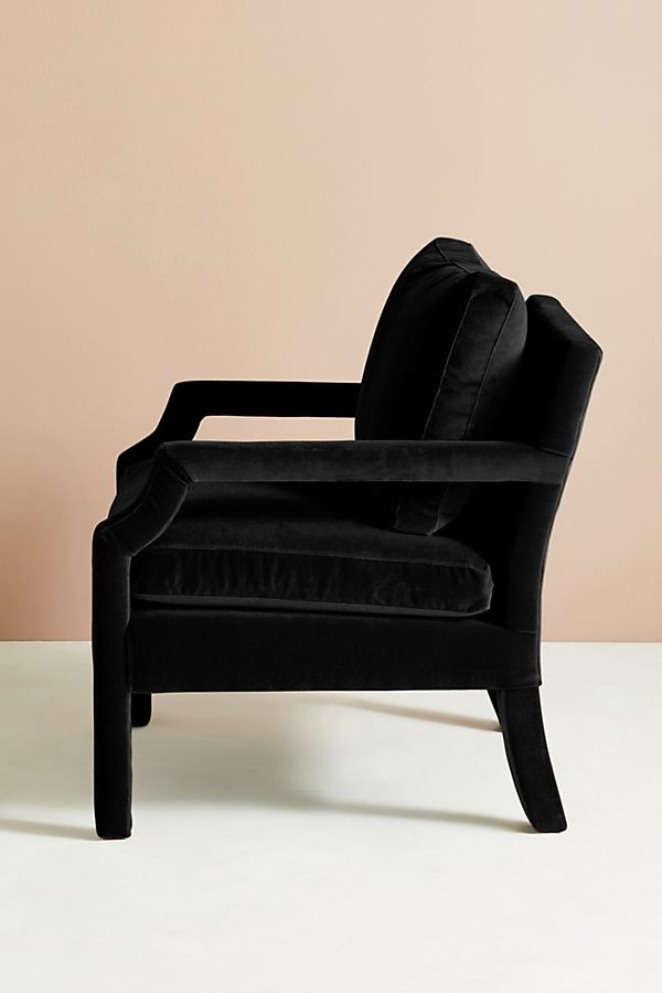 Velvet Delaney Chair (Black) - Image 2