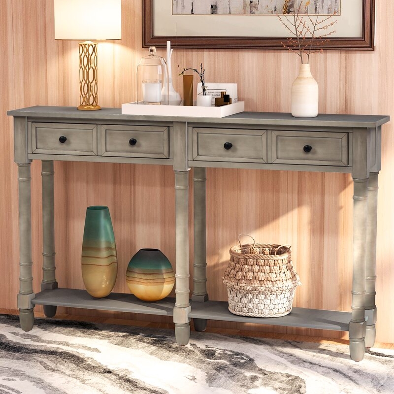 Hollingshead 58" Solid Wood Console Table - Image 2