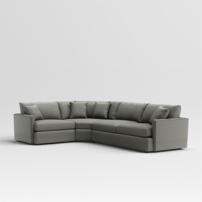 Lounge Petite 3-Piece Wedge Sectional  (Petite Left-Arm Chair, Petite Wedge, Petite Right-Arm Sofa) - Image 1