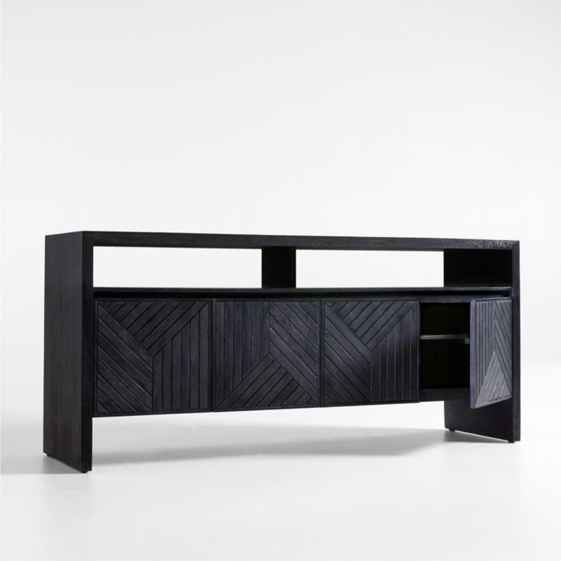 Dunewood Charcoal Sideboard with Shelf - Image 1