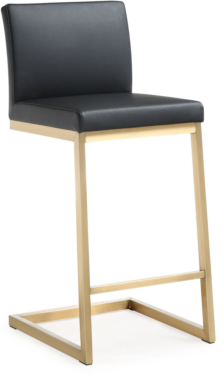 Parma Black Gold Steel Counter Stool (Set of 2) - Image 0
