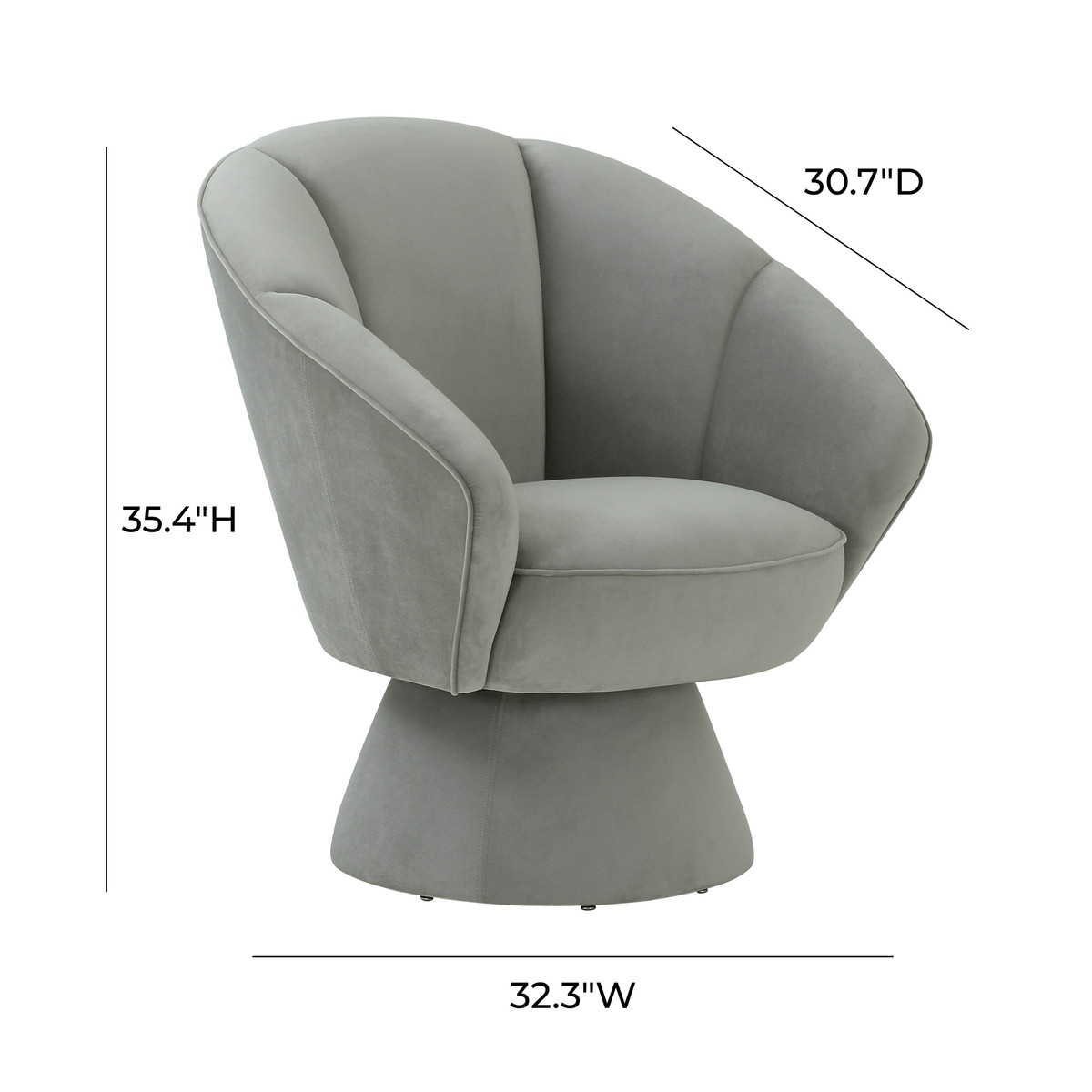 Allora Grey Accent Chair - Image 4