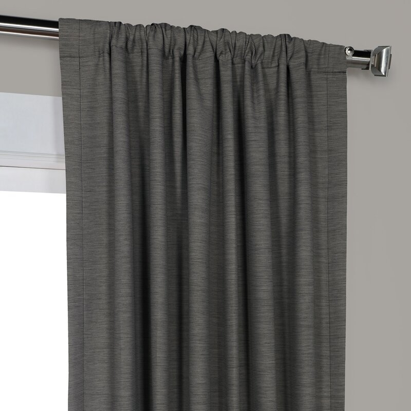 Freemansburg Room Darkening Rod Pocket Single Curtain Panel - Armour Gray - Image 1