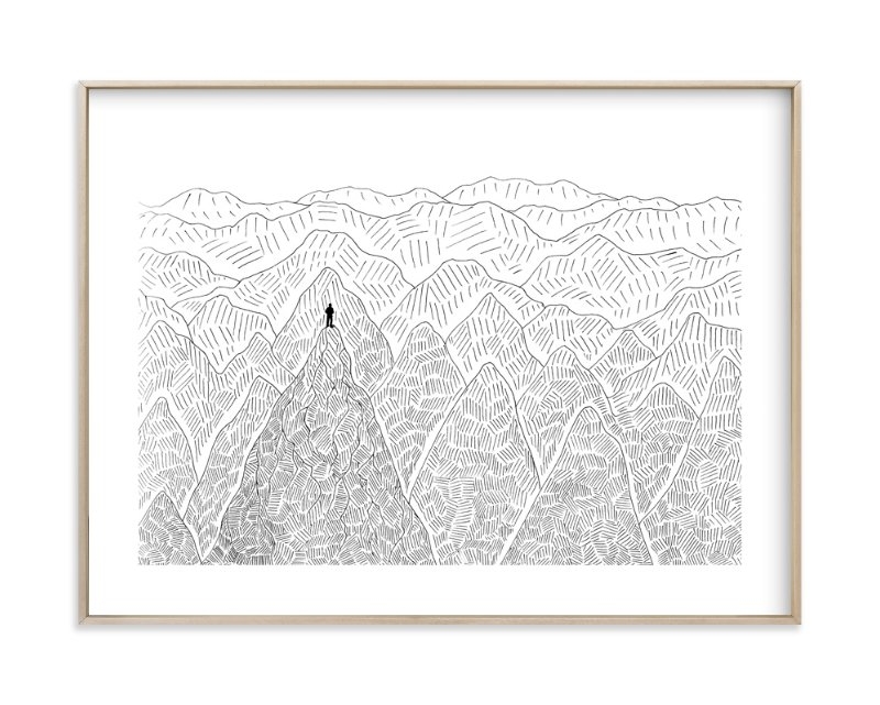 Summit // 18x24 '' // Matte Brass frame with White Border - Image 0