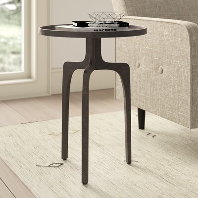 Natalie Tray Top Pedestal End Table - Image 1
