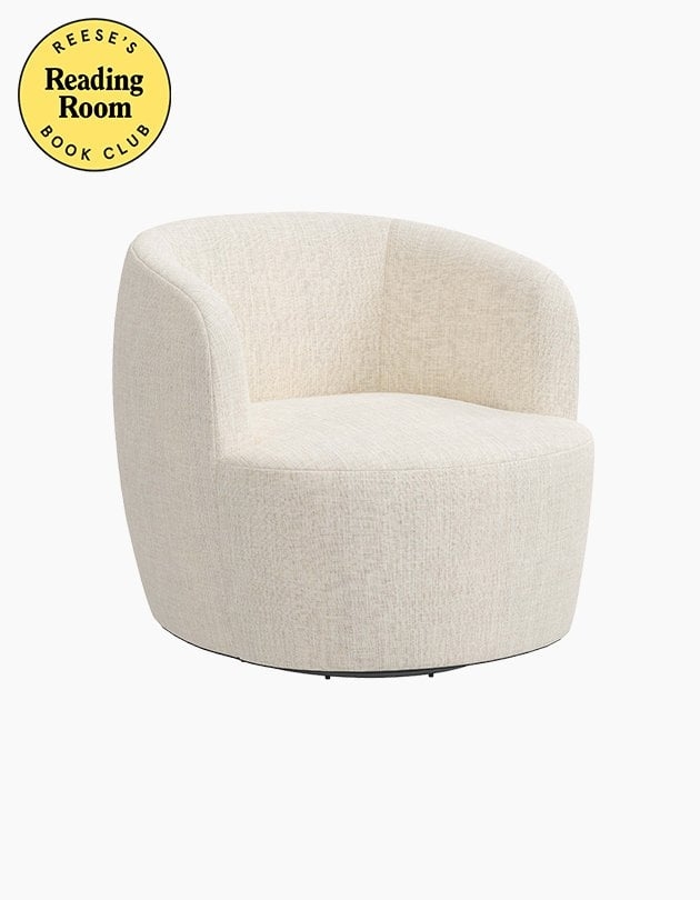 Hannah Swivel Chair - Talc Linen - Image 0