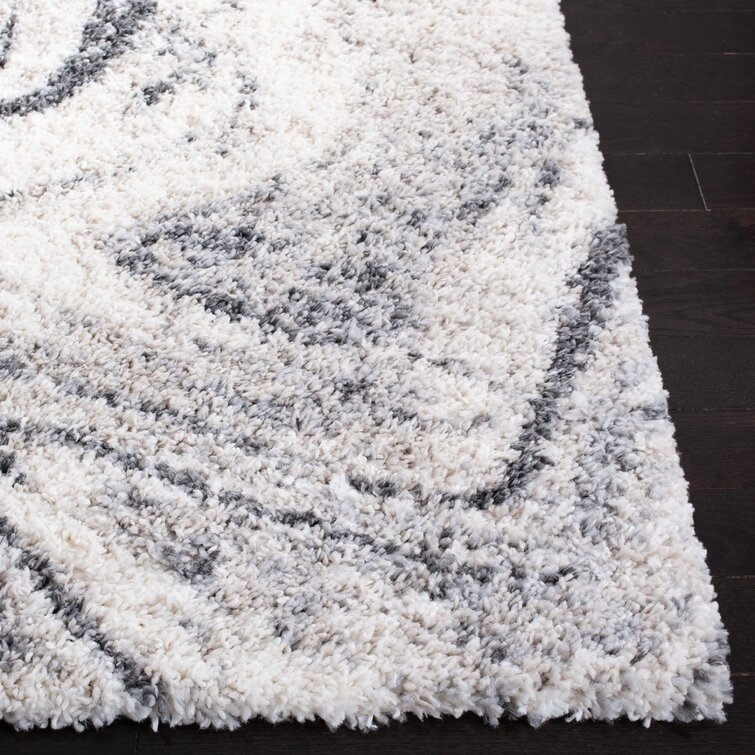 Abstract Ivory / Grey Area Rug - Image 2
