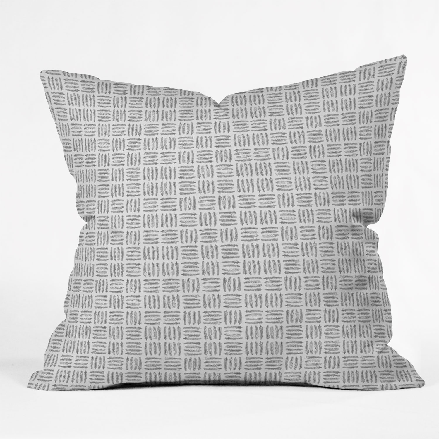 Pine Needle Checker I by Iveta Abolina - Indoor Throw Pillow 16" x 16" - Image 0