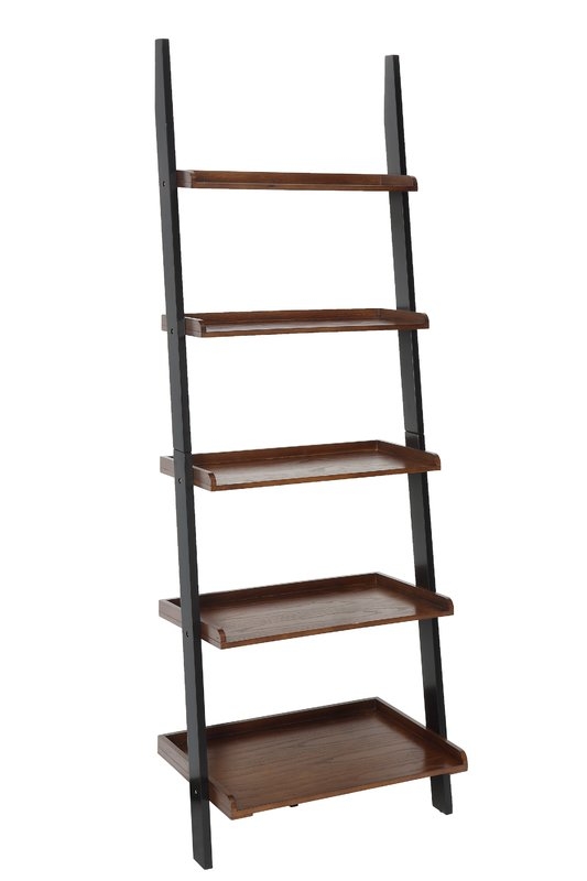 Gilliard Ladder Bookcase- Dark Walnut/Black - Image 0