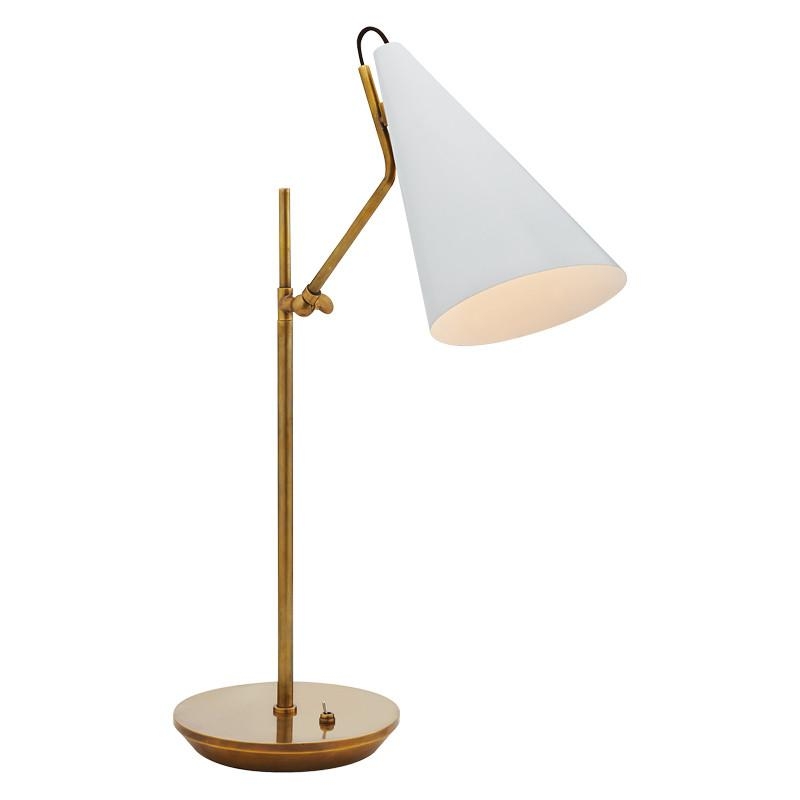 CLEMENTE TABLE LAMP WITH WHITE SHADE - Image 0