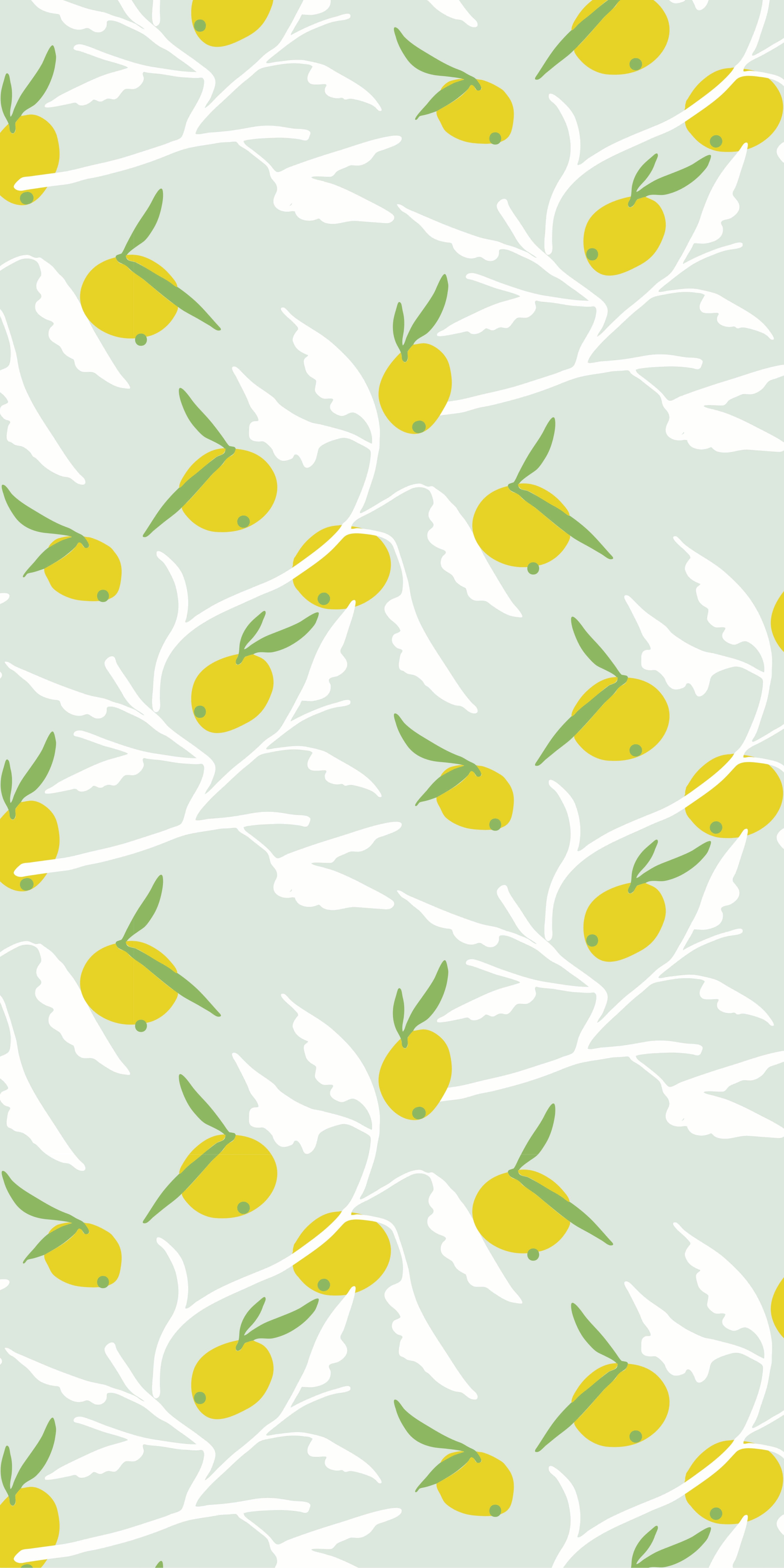 Lemons Peel & Stick Wallpaper, Mint, 2' x 10' - Image 0