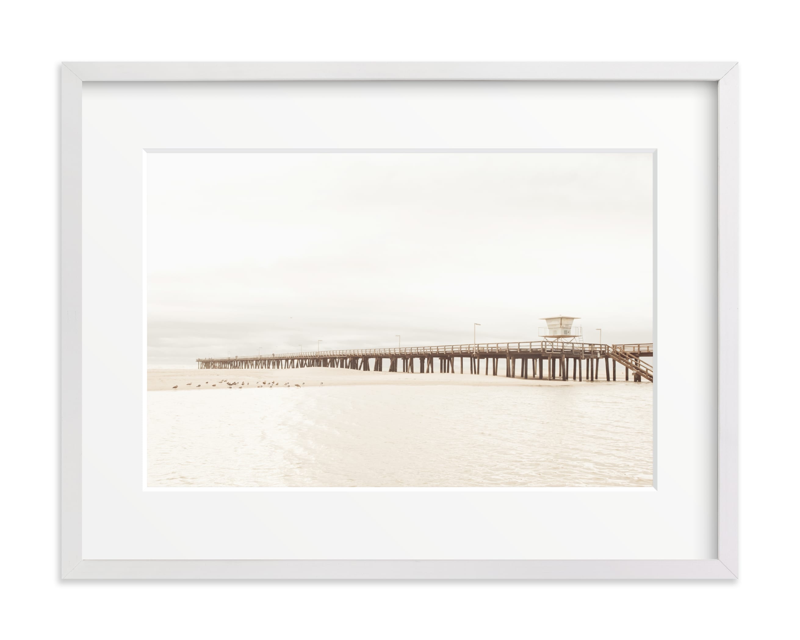 Stormy Pier Framed Art Print - Image 0