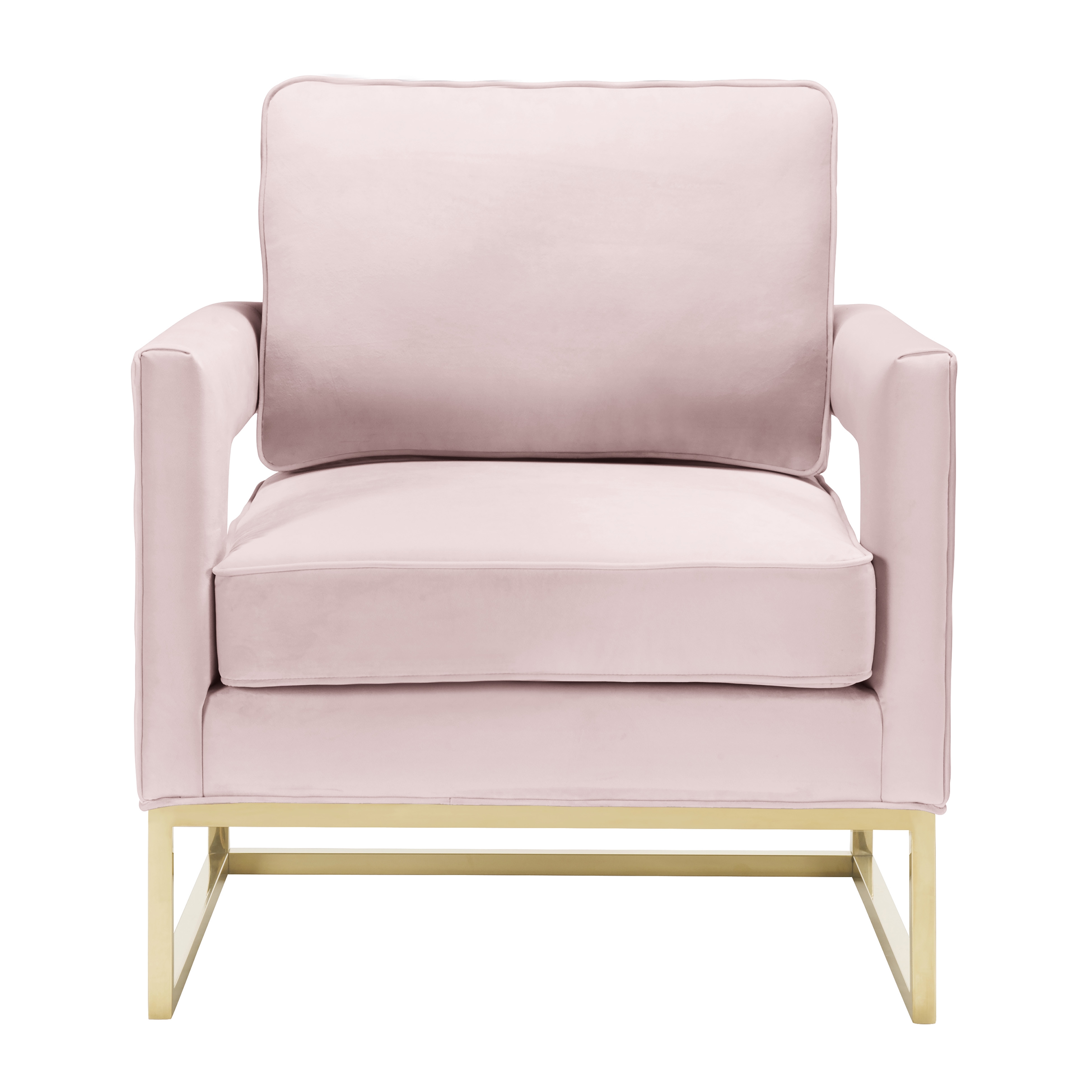 Aubrey Blush Velvet Chair - Image 1