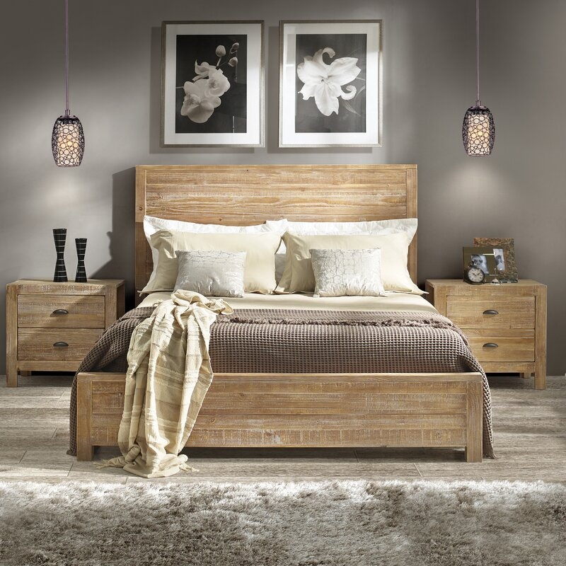 Montauk Solid Wood Bed - Driftwood - King - Image 2