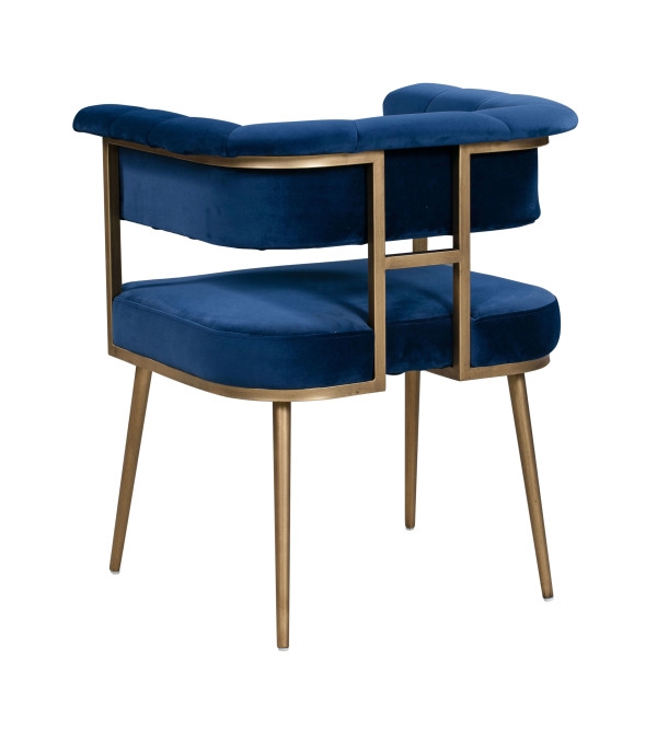 Astrid Navy Velvet Chair - Image 3