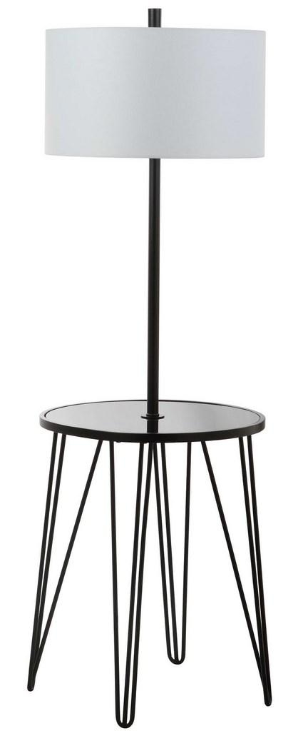 Ciro 58-Inch H Floor Lamp Side Table - Black - Arlo Home - Image 0