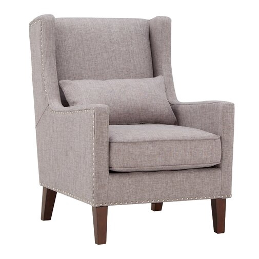 Andover Mills Oneill Wingback Chair in Gray - Image 3