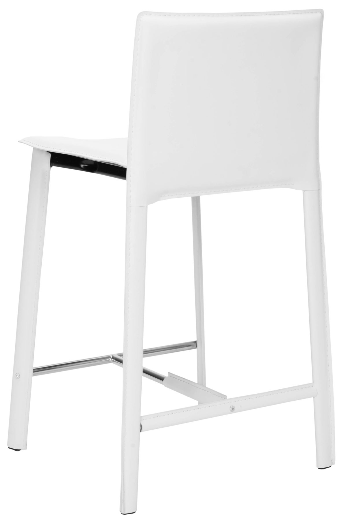 Janet 24" Counter Stool (Set Of 2) - White/Chrome - Safavieh - Image 1