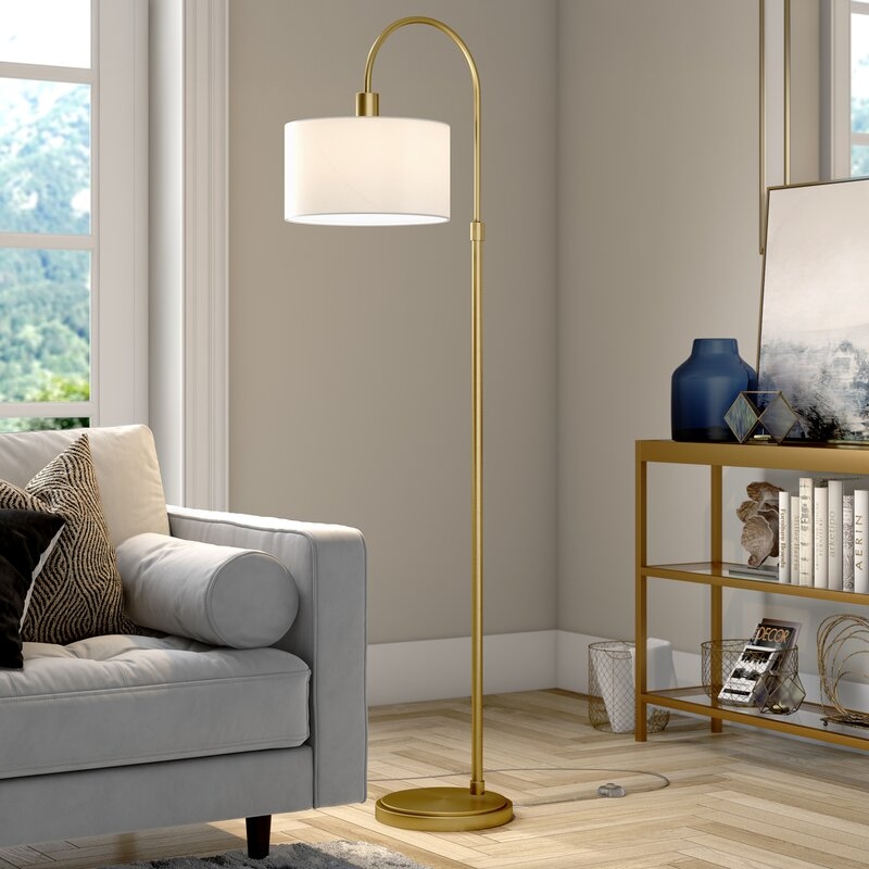 Priebe 70" Arched Floor Lamp - Image 1
