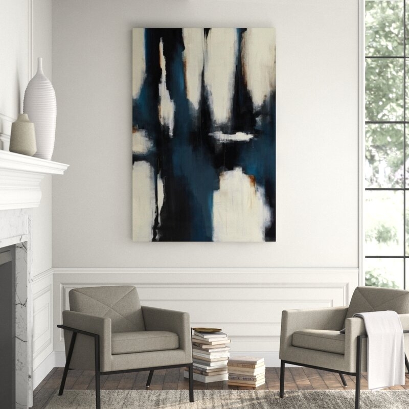 Blue Curtain' by Keegan Stewart - Painting Print - Image 0