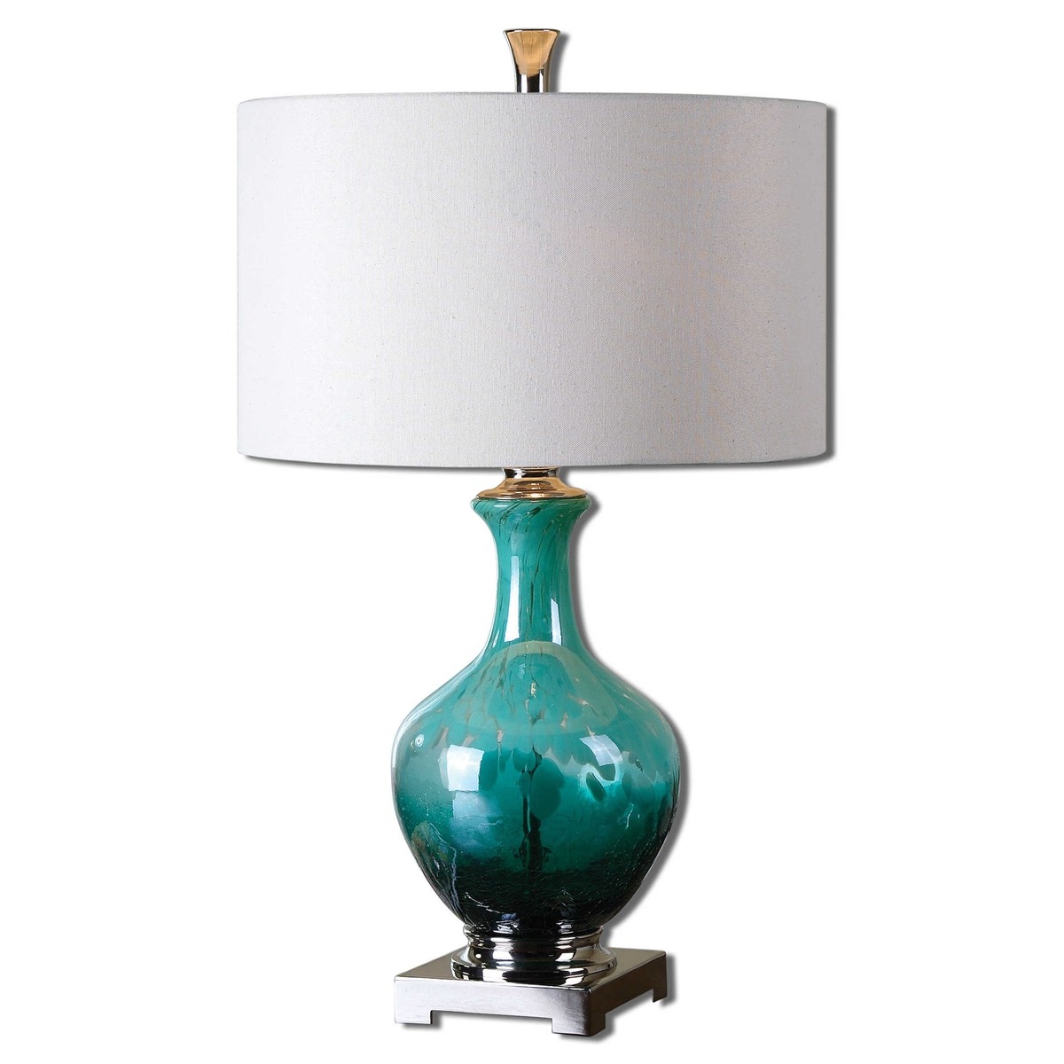 Yvonne Green Blue Glass Table Lamp - Image 0