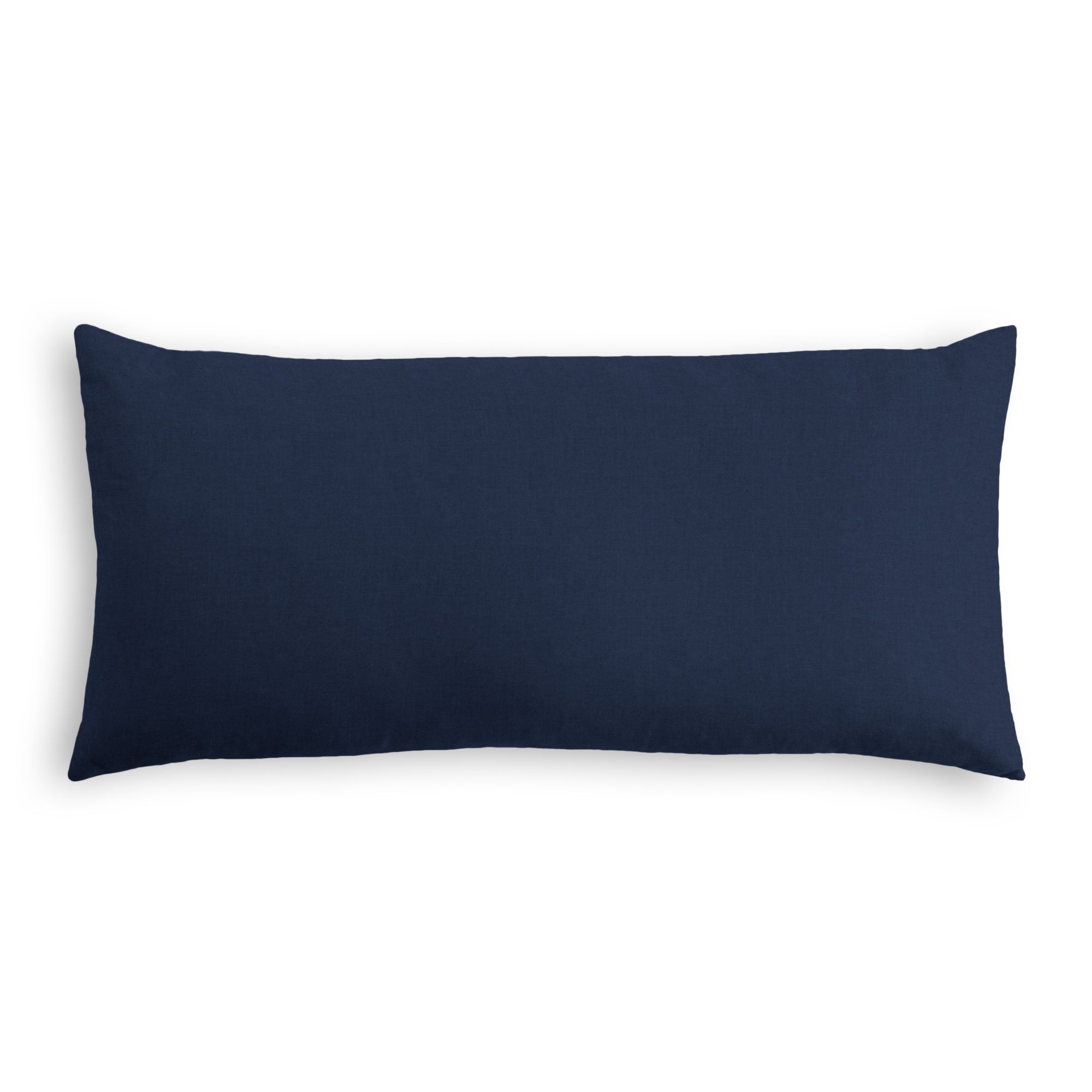 Classic Linen Lumbar Pillow, Indigo, 18" x 12" - Image 0