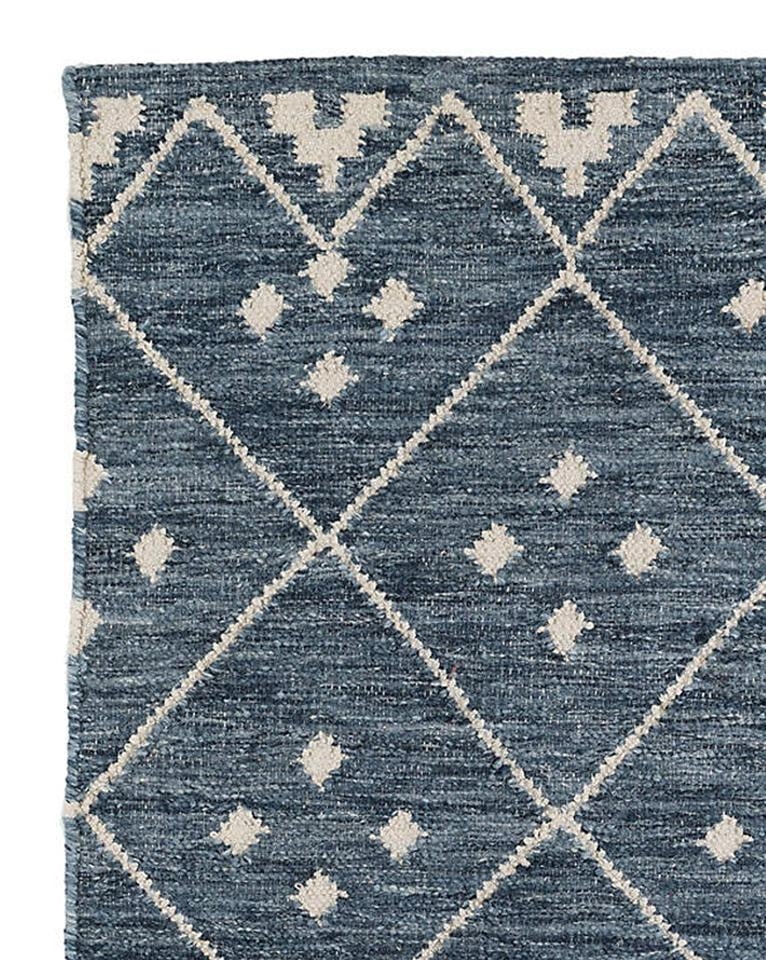 KOTA INDIGO WOOL RUG, 8' x 10' - Image 1