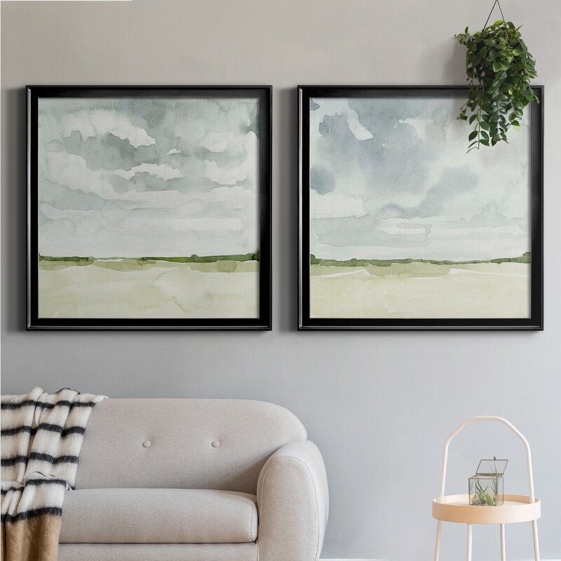 Field After Rain I-Framed Gallery Wrapped Canvas - Ready To Hang - Image 1