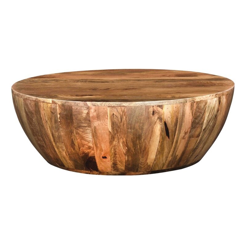 Cassius Solid Wood Drum Coffee Table - Image 0