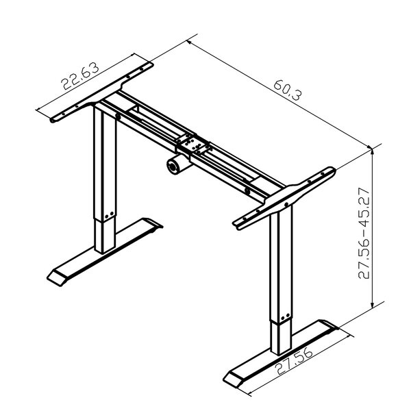 Ximena Ergonomic Height Adjustable Standing Desk - Image 4
