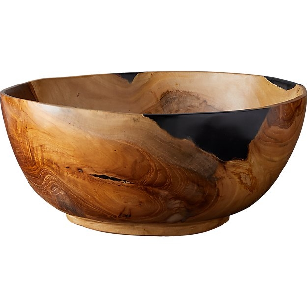 Still Teak Wood Serving Bowl - Image 0