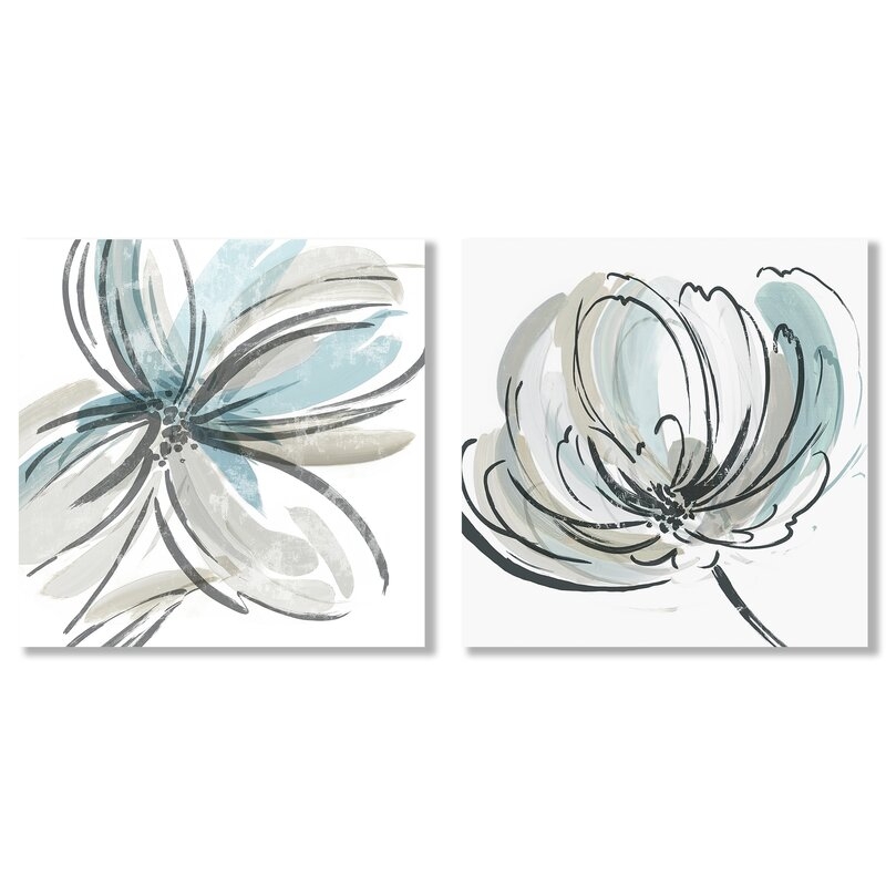 2 Piece Wrapped Canvas Painting Print Set - Image 0