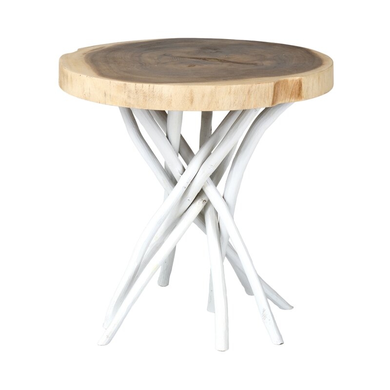 Aloysius Solid Wood Tree Stump End Table - Image 1