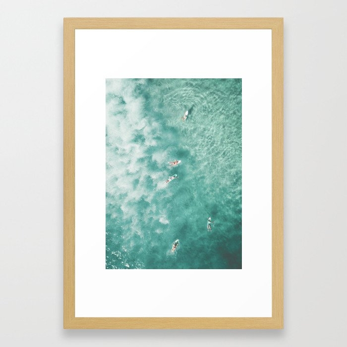 Surfing in the Ocean Framed Art Print - Image 0