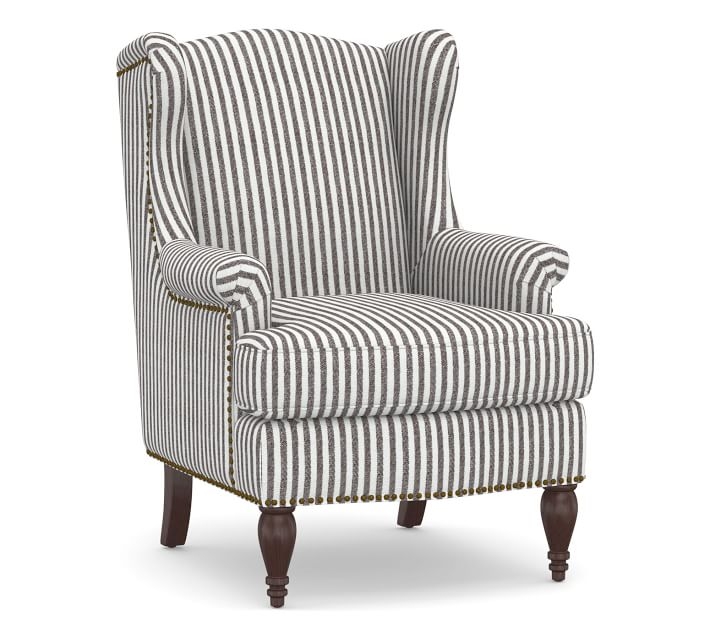 Delancey Petite Upholstered Wingback Armchair - Image 0