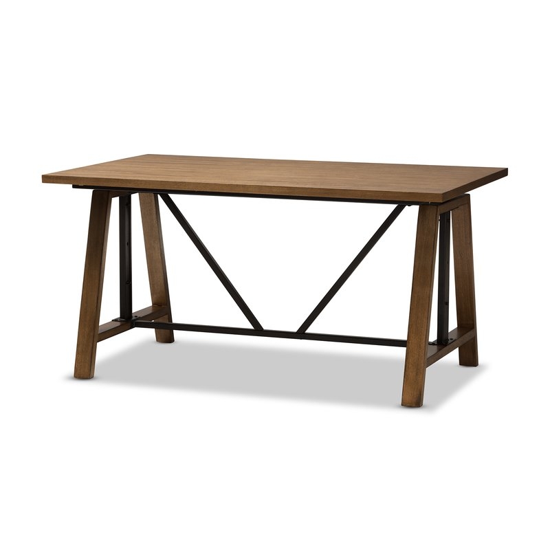 Ailith Metal and Distressed Wood Standing Desk - Image 1