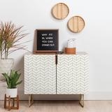 JUNE JOURNAL SIMPLE LINEAR GEOMETRY CREAM CREDENZA - Image 1