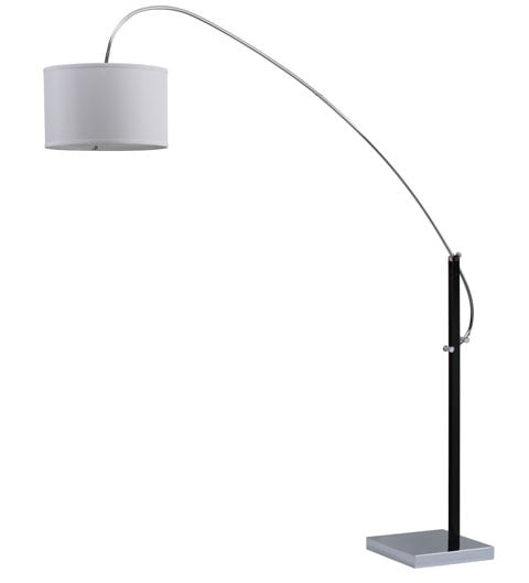 Lyra 111 Inch H Adjustable Arc Floor Lamp - Chrome/Black - Arlo Home - Image 0