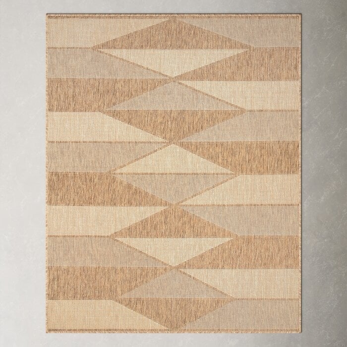Rogan Geometric Beige/Brown Indoor / Outdoor Area Rug 8 x 10 - Image 0