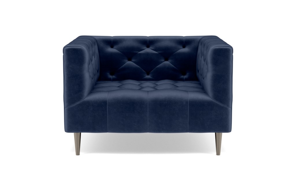 MS. CHESTERFIELD Accent Chair / blue bergen + Brushed Nickel - Image 0