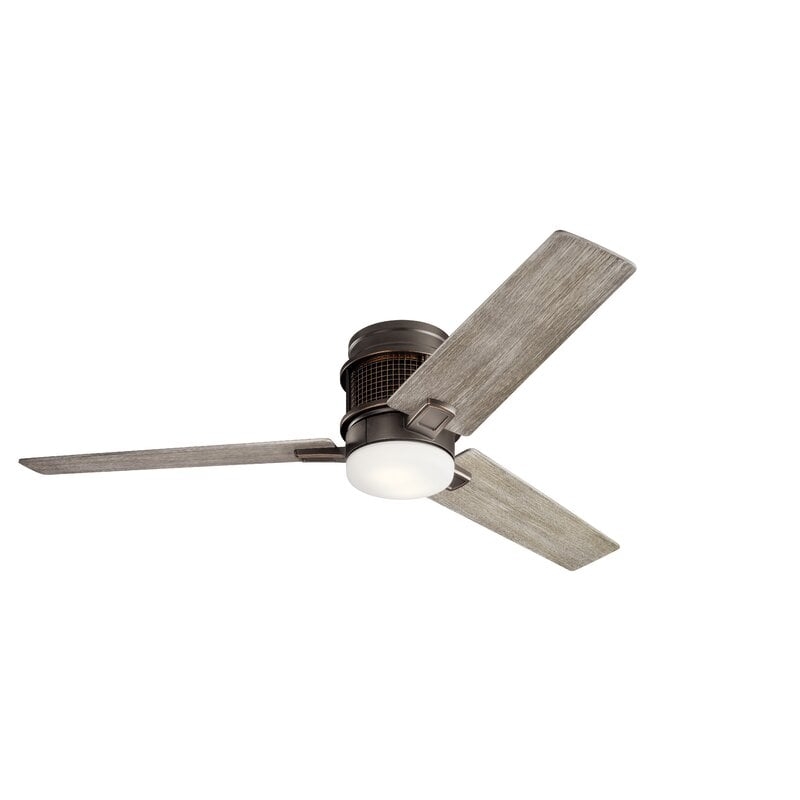 52" Acree 3 Blade LED Ceiling Fan, Light Kit Included - Image 0
