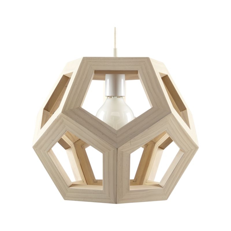 Wood Geometric Pendant Light - Image 3