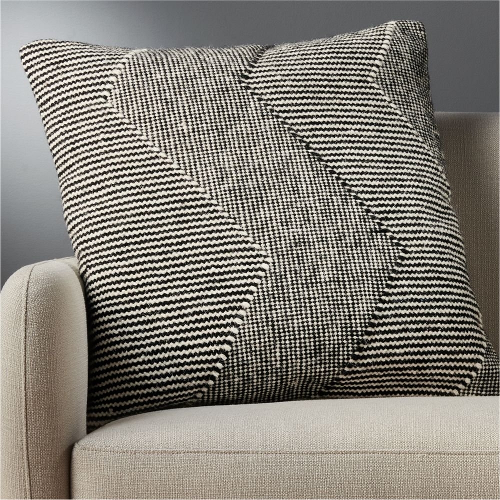 "23"" bias pillow with feather-down insert" - Image 1