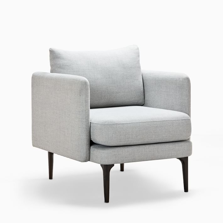 Auburn Chair, Poly, Platinum, Performance Coastal Linen, - Image 0